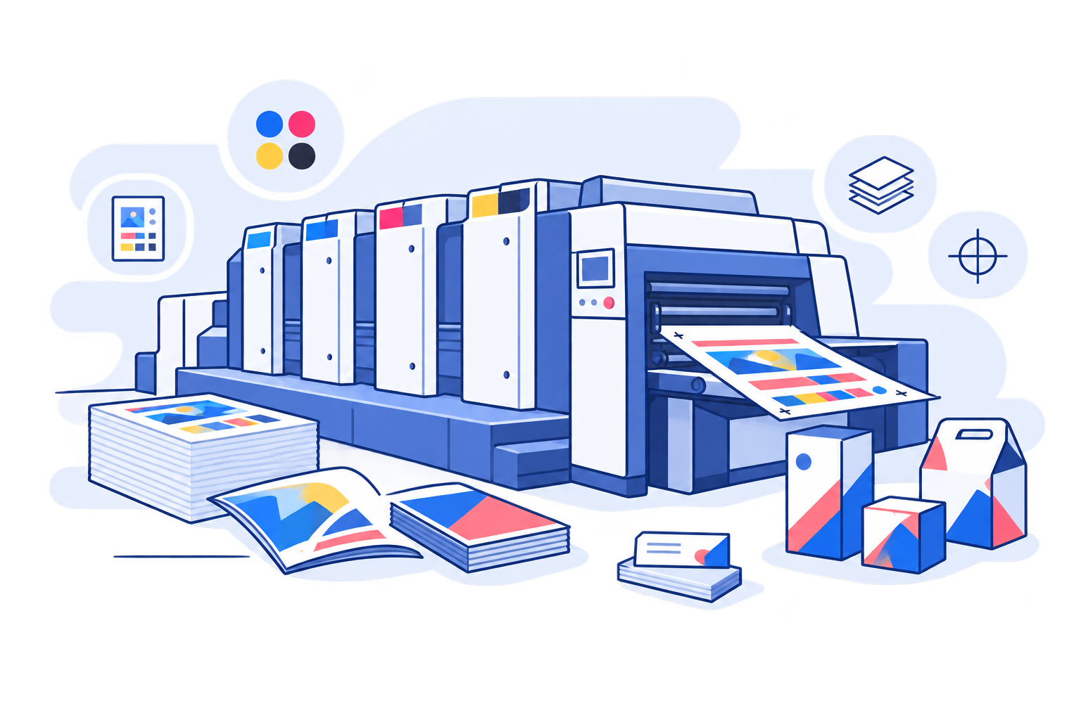 Industrial Commercial Offset Printing Press and Packaging Plant